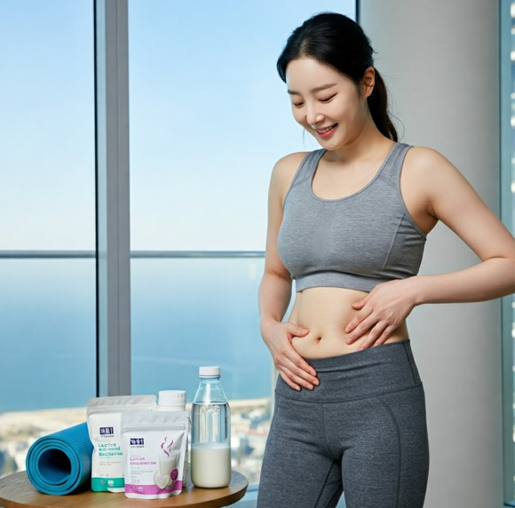 다이어트중인 여성과 피임약