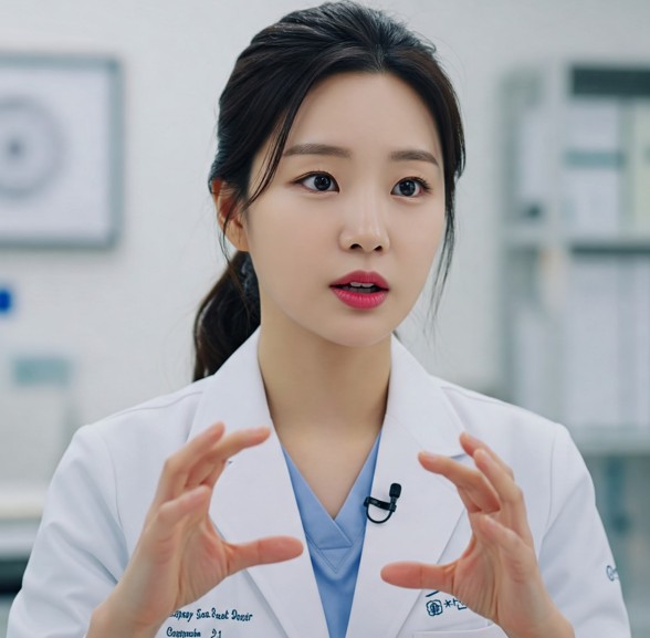 항생제 부작용에 대해서 설명하고 있는 의사