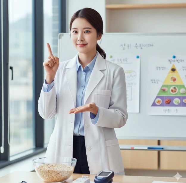 귀리와 당뇨 설명하는 영양사