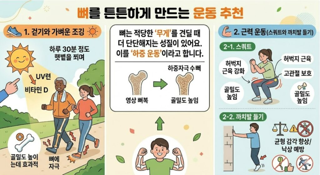 뼈를 튼튼하게 만드는 운동 추천