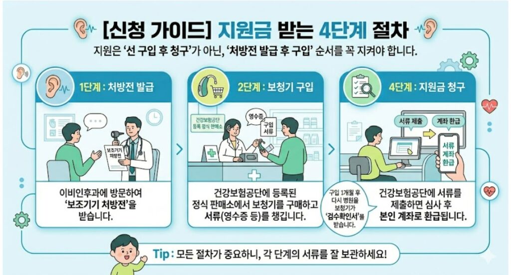 [신청 가이드] 지원금 받는 4단계 절차