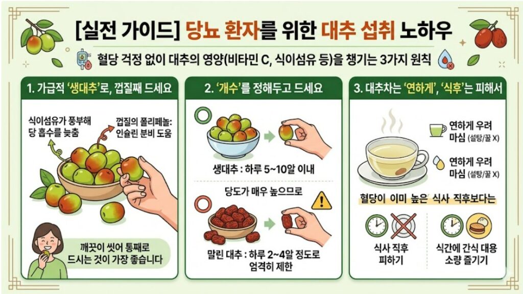 [실전 가이드] 당뇨 환자를 위한 대추 섭취 노하우