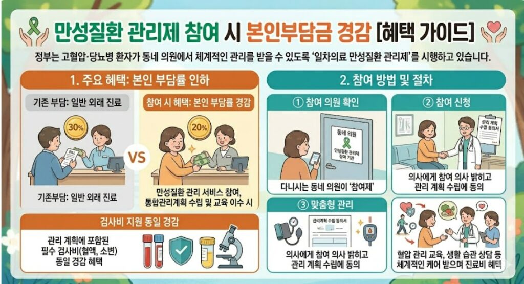 [혜택 가이드] 만성질환 관리제 참여 시 본인부담금 경감